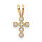 14k Yellow Gold Cubic Zirconia Cross Pendant