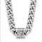 Rhodium Over Sterling Silver Cubic Zirconia Curb Link 17.5 Inch with 2
Inch Extension Necklace