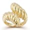 Bellissima Gold 14K Yellow Gold Ridged Bypass Ring