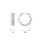 White Cubic Zirconia Platinum Over Sterling Silver Hoops 0.24ctw