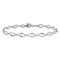 Rhodium Over 10k White Gold 5mm Polished Fancy Link Bracelet