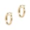 14K Yellow Gold Rope Design 1/2 Inch Hoop Earrings