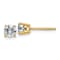 14K Yellow Gold 3/4ct. 4.5mm Round D E F Pure Light Moissanite Earrings