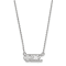 Rhodium Over Sterling Silver LogoArt Phi Sigma Sigma Medium Pendant Necklace