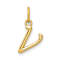 10K Yellow Gold Polished Letter v Initial Charm