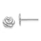 Rhodium Over 14k White Gold Polished Rose Post Earrings