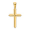 14k Yellow Gold Polished Cross Charm