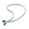 Green Cubic Zirconia, Rhodium Plated over Sterling Silver Two-Stone
Tennis Collar Necklace 29.43ctw