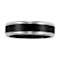 6.5mm Comfort Fit Band in Black Titanium with Brushed Finish
