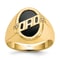 14K Yellow Gold Men's Diamond and Black Onyx DAD Ring