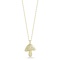 Sterling Statements 14K Yellow Gold Over Sterling Silver CZ Mushroom Necklace