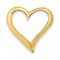14k Yellow Gold Reversible Large Floating Heart Slide Pendant