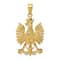 14k Yellow Gold Textured Phoenix Mythological Bird Charm