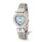 Charles Hubert Stainless Steel Bangle Light Blue MOP Heart Dial Watch