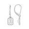Moissanite Emerald-Cut Solitaire Drop Earrings in Platinum-Enhanced
Sterling Silver