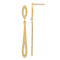 14k Yellow Gold Diamond-Cut Teardrop Dangle Earrings