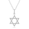 Diamond Star Of David Pendant Necklace In Sterling Silver 0.16ctw 18 Inch