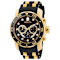 Invicta Pro Diver 48mm Black Dial Silicone, Stainless Steel Band Quartz Watch