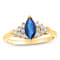 0.69ctw Sapphire and Diamond Ring in 14k Yellow Gold