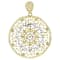 Filigree Enhancer Pendant In 18K Gold Over Sterling Silver