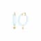 14K Yellow Gold Over Sterling Silver Acrylic Mini Star Charm Hoop
Earrings in Pastel Blue