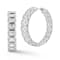 Rachel Zoe White CZ Bezel Set Inside-Out Eternity Hoops in Rhodium Over
Sterling Silver