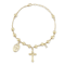 Sterling Statements 14K Yellow Gold Over Sterling Silver CZ Rosary
Beaded Bracelet