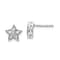 Rhodium Over 14k White Gold 7.5mm Diamond Star Stud Earrings