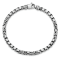 Sterling Silver Mens Antiqued Brushed Byzantine Box Link Bracelet