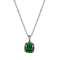 Green And White Cubic Zirconia Platinum Over Silver May Birthstone
Pendant With Chain 5.23ctw