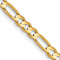 10k Yellow Gold 3mm Solid Concave Figaro 26 Inch Chain
