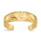14K Yellow Gold Footprints Toe Ring