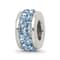 Sterling Silver Reflections Sky Blue Double Row Preciosa Crystal Bead