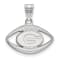 Rhodium Over Sterling Silver LogoArt University of Georgia Football Pendant