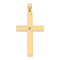 14k Yellow Gold Polished Diamond Cross Pendant