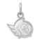 Rhodium Over Sterling Silver NHL LogoArt Ottawa Senators Extra Small Pendant