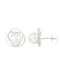 White Cultured Akoya Pearl 14k White Gold Earrings 6.5-7mm