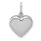 Rhodium Over 14k White Gold Polished 3D Heart Pendant