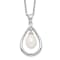 Rhodium Over Sterling Silver 7-8mm White Freshwater Cultured Pearl
Pendant Necklace