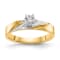 14K Yellow Gold AA Quality Engagement Ring 0.07ctw
