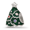 Sterling Silver Enamel Cubic Zirconia Christmas Tree Bead