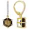 Golden Sheen Sapphire Hexagon Dangle Earrings In 18K Gold Over Sterling
Silver 12.22ctw