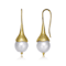 Pear Shape Freshwater Pearl Drop Earrings In 14K White Gold Over
Sterling Silver
