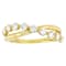 Lab-Grown Diamond Band Ring In 14K Gold Over Sterling Silver 0.90ctw