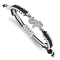 Stainless Steel MLB LogoArt Chicago White Sox Adjustable Cord Bracelet