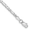 Rhodium Over 14k White Gold 2.75mm Flat Figaro Link Bracelet