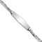Rhodium Over 14k White Gold Soft Diamond Shape Mariner Link ID Bracelet
