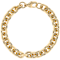 Beveled Curb Link Bracelet In 18K Gold Over Bronze