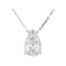 Pear Shape Lab-Grown Diamond Slide Pendant In Sterling Silver 0.50ctw