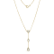 White Topaz 14k Yellow Gold Drop Necklace 3.51ctw
